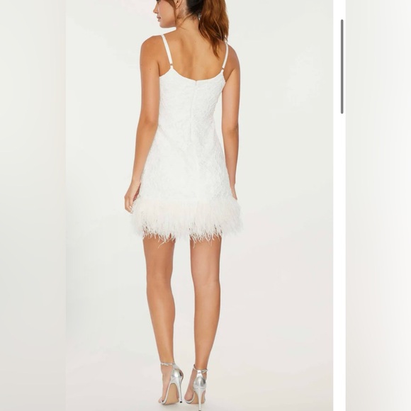 Likely White Feather Dress- Size 8 - Picture 3 of 3